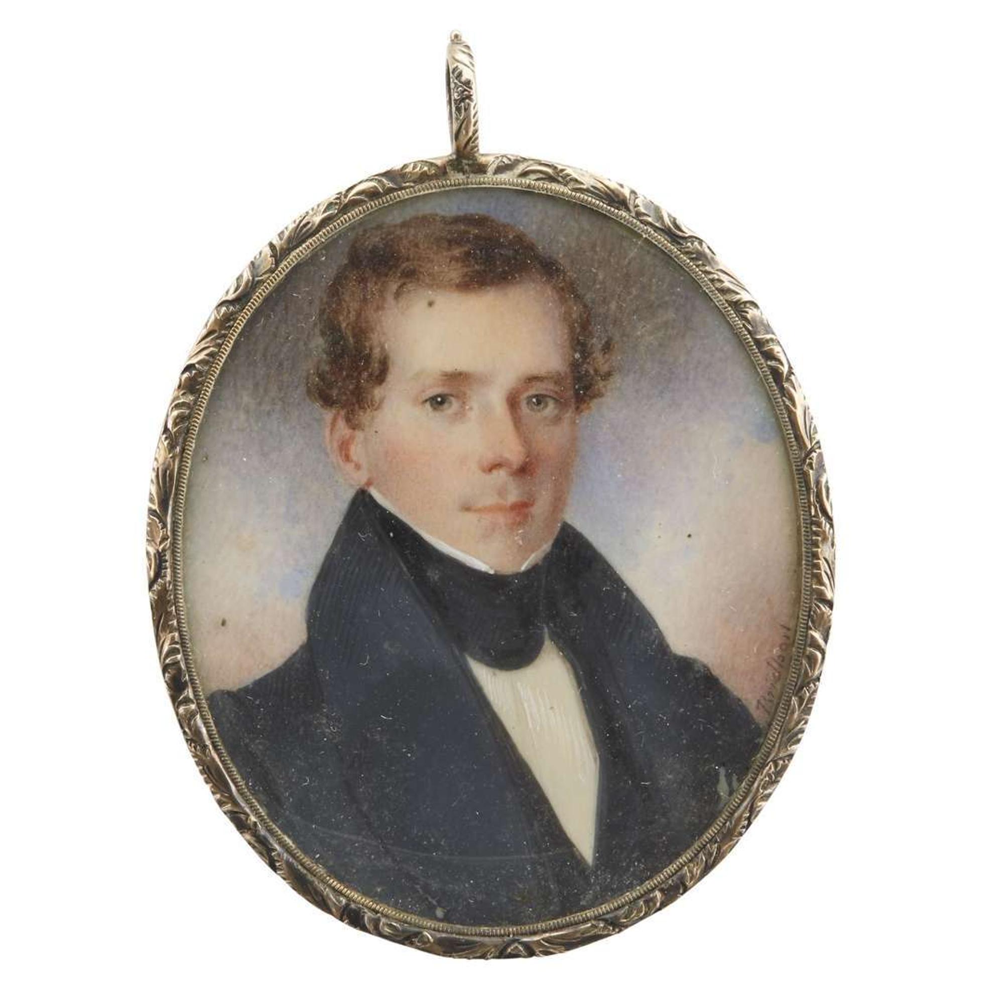 Hugh Bridport (1794-1869) Miniature portrait of Charles Lewis Timberlake (1811-1870)