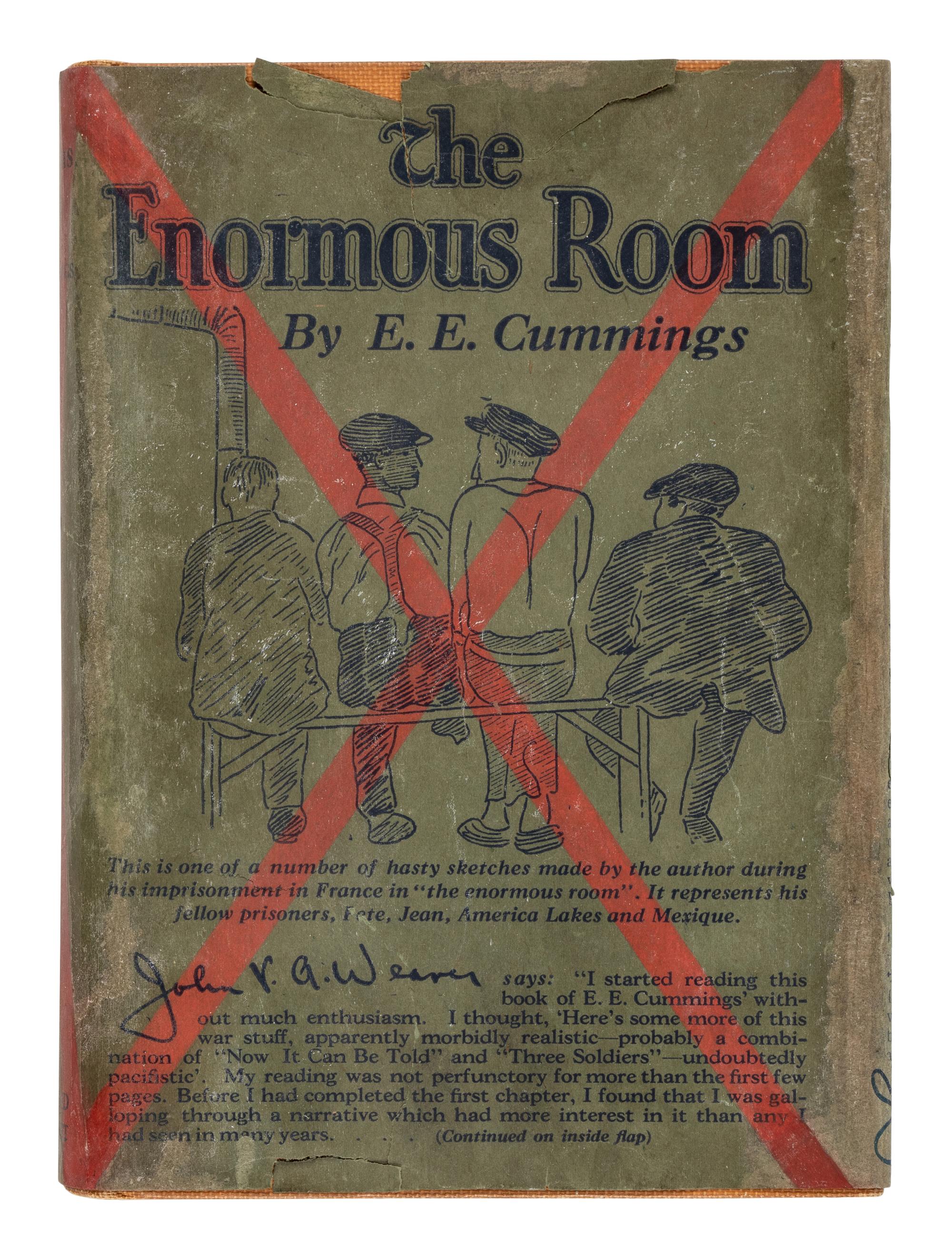CUMMINGS, E.E. (1894-1962). The Enormous Room . New York: Boni & Liveright, 1922.