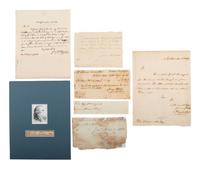 [REVOLUTIONARY WAR]. 11 documents and signatures associated with Revolutionary War-era figures.