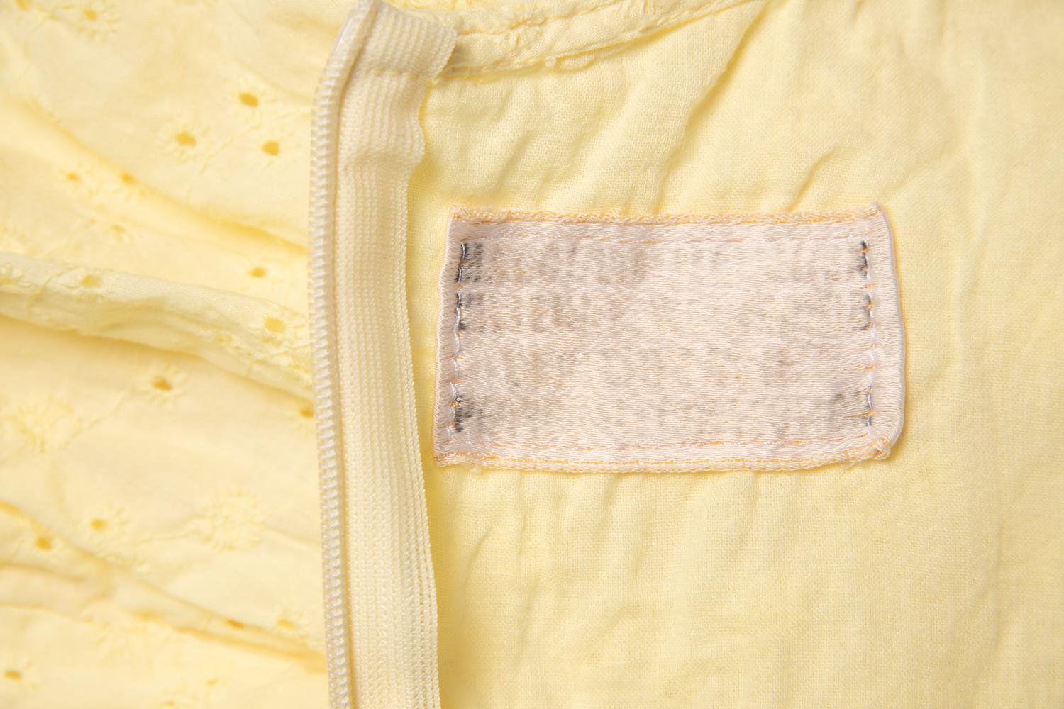 Vivienne Westwood / Malcolm McLaren Seditionaries Yellow "Anarchist Scum" Dress 1976-77