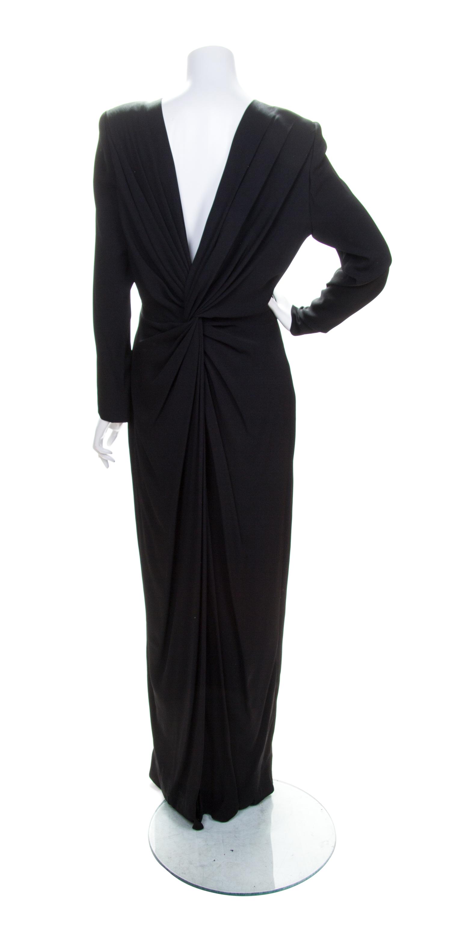 A Carolina Herrera Black Dress, Size 14.