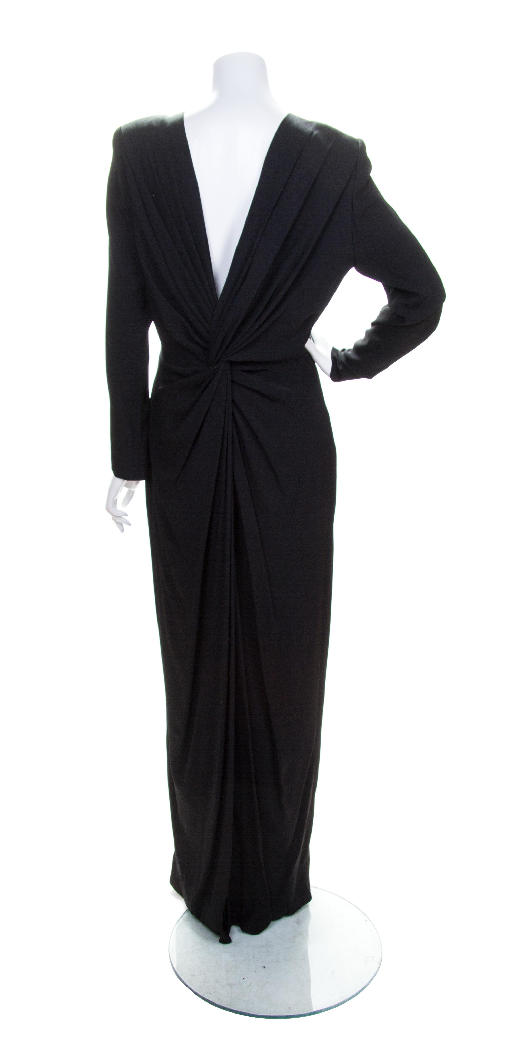 A Carolina Herrera Black Dress, Size 14.
