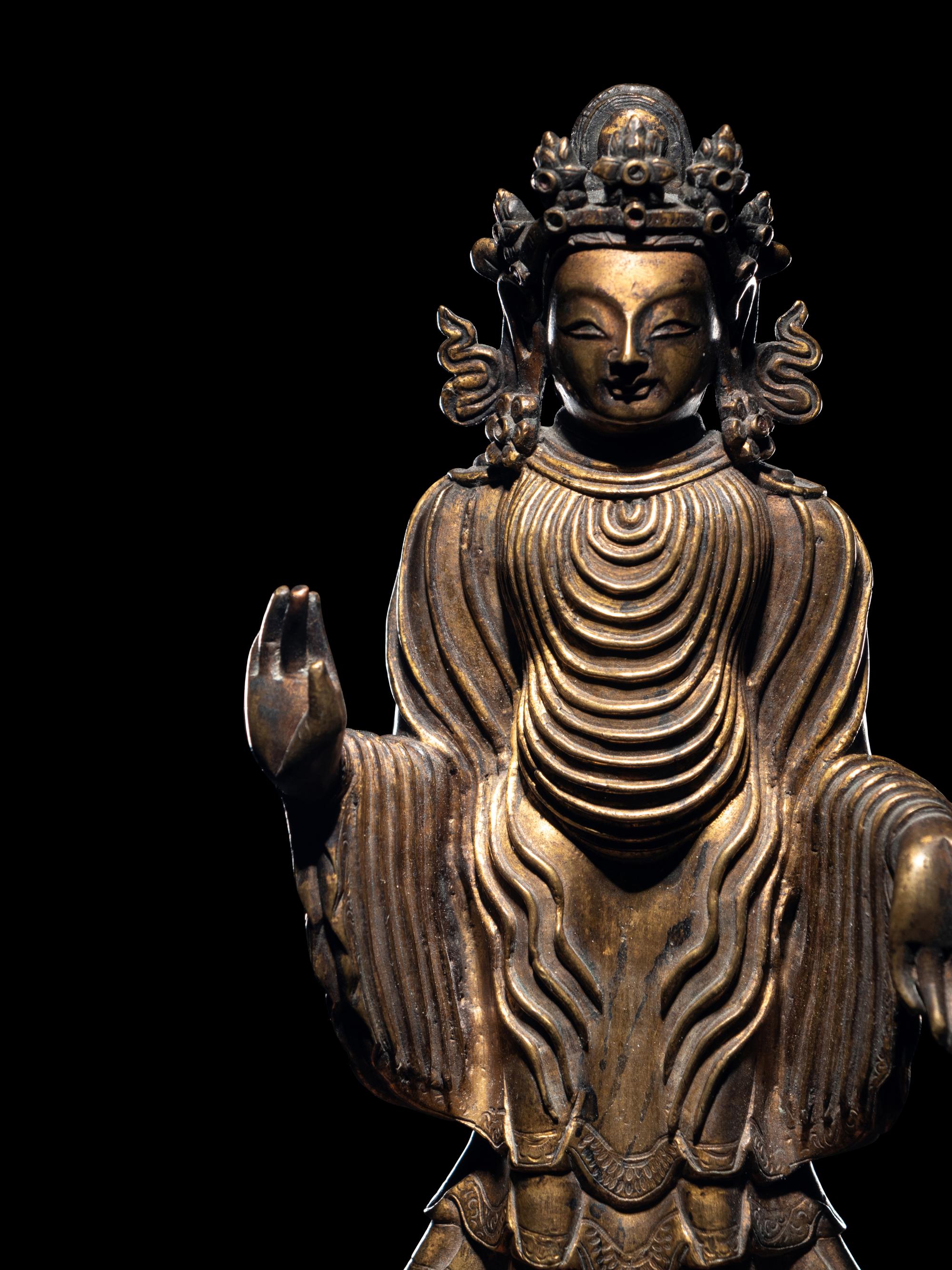 A Gilt Bronze Figure of Buddha