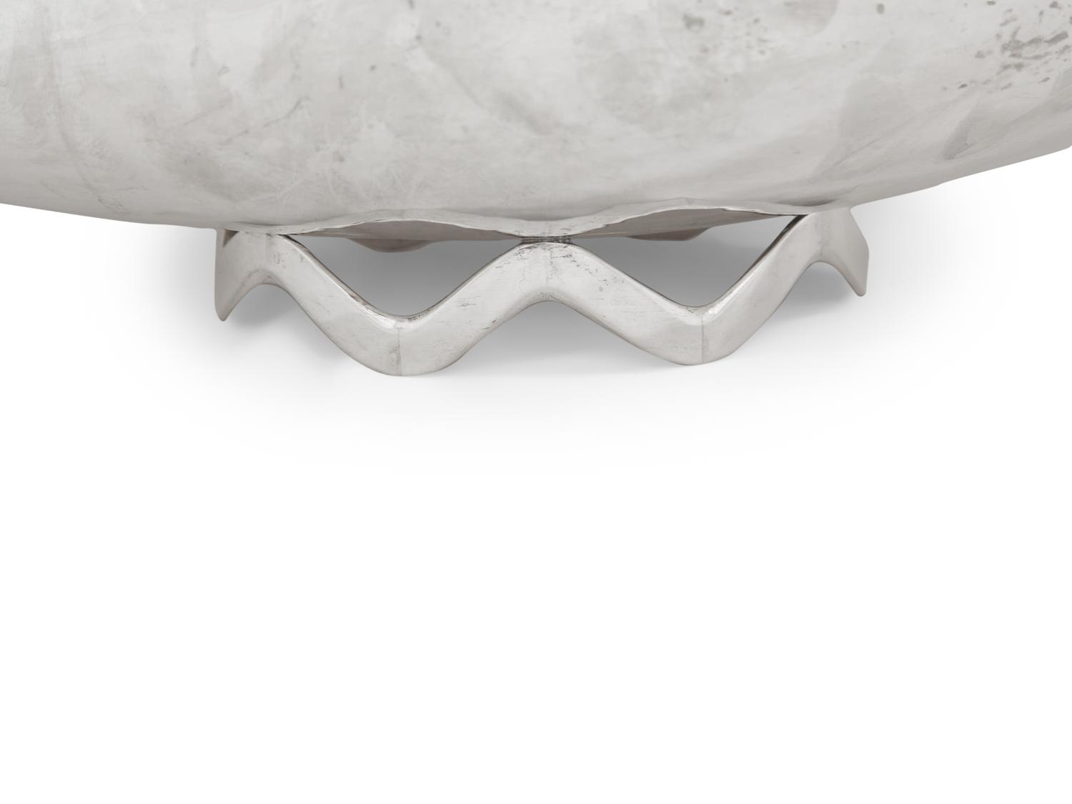 An Italian Silver Modernist Swan-Form Center Bowl