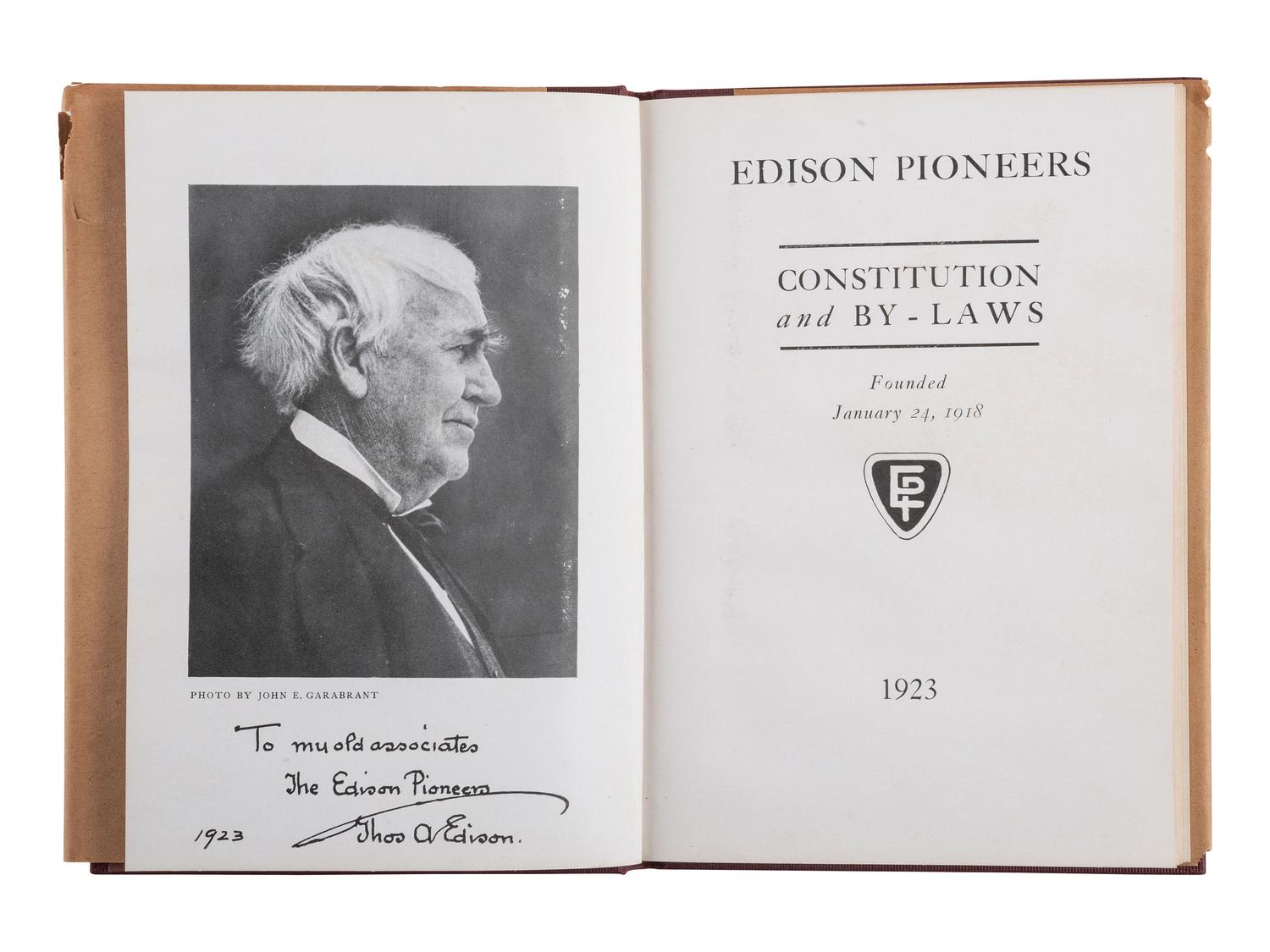 [EDISON, Thomas A. (1847-1931)]. Ephemera assoc. with New York & Edison's electrical innovations.
