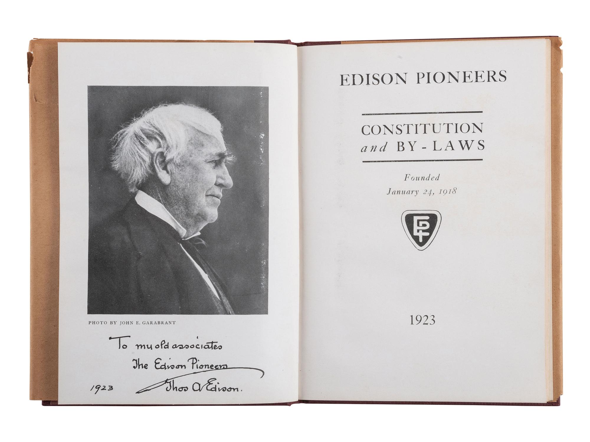 [EDISON, Thomas A. (1847-1931)]. Ephemera assoc. with New York & Edison's electrical innovations.