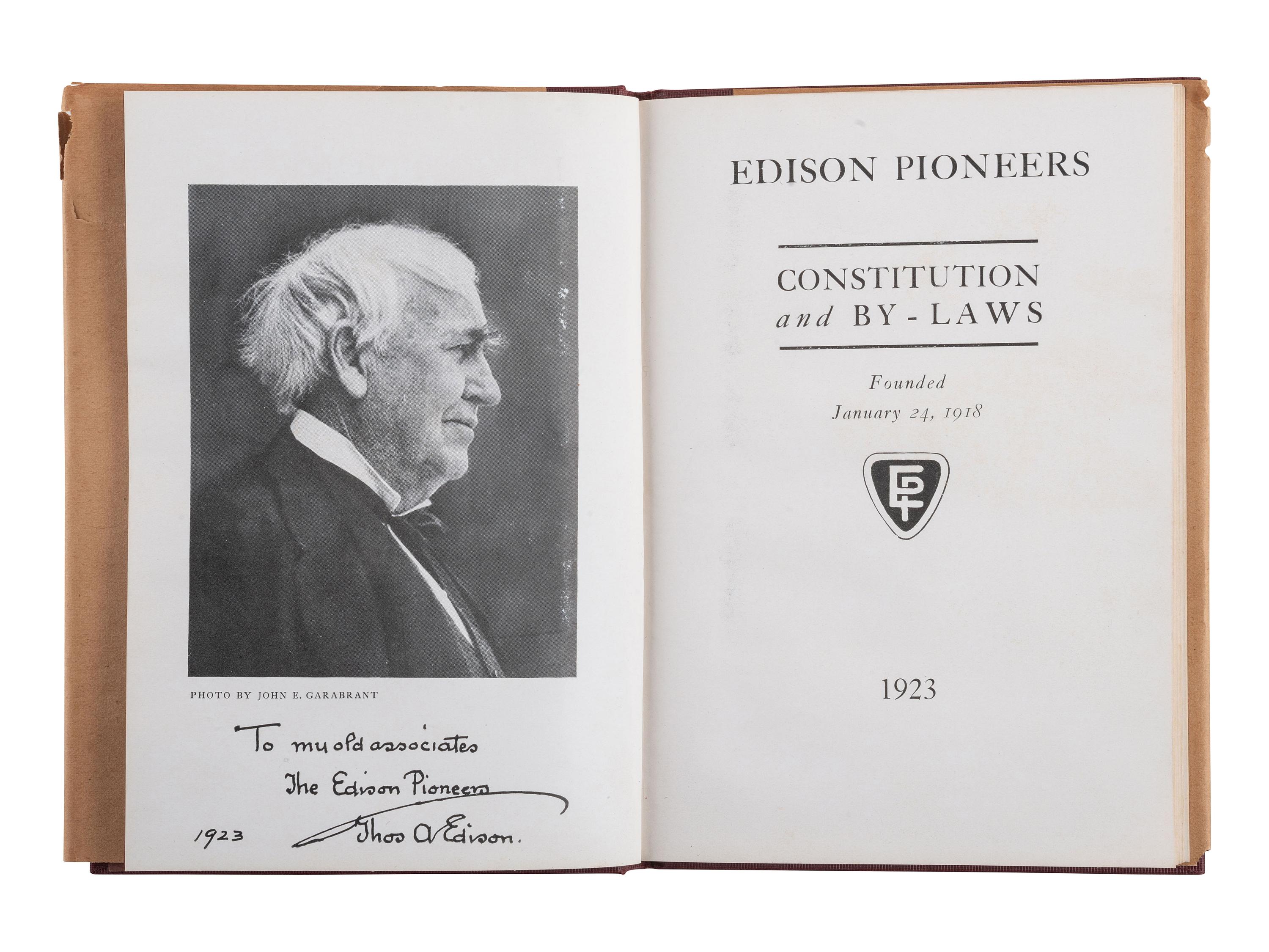 [EDISON, Thomas A. (1847-1931)]. Ephemera assoc. with New York & Edison's electrical innovations.