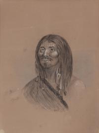 After Catlin, Graphite and Gouaches on Paper
