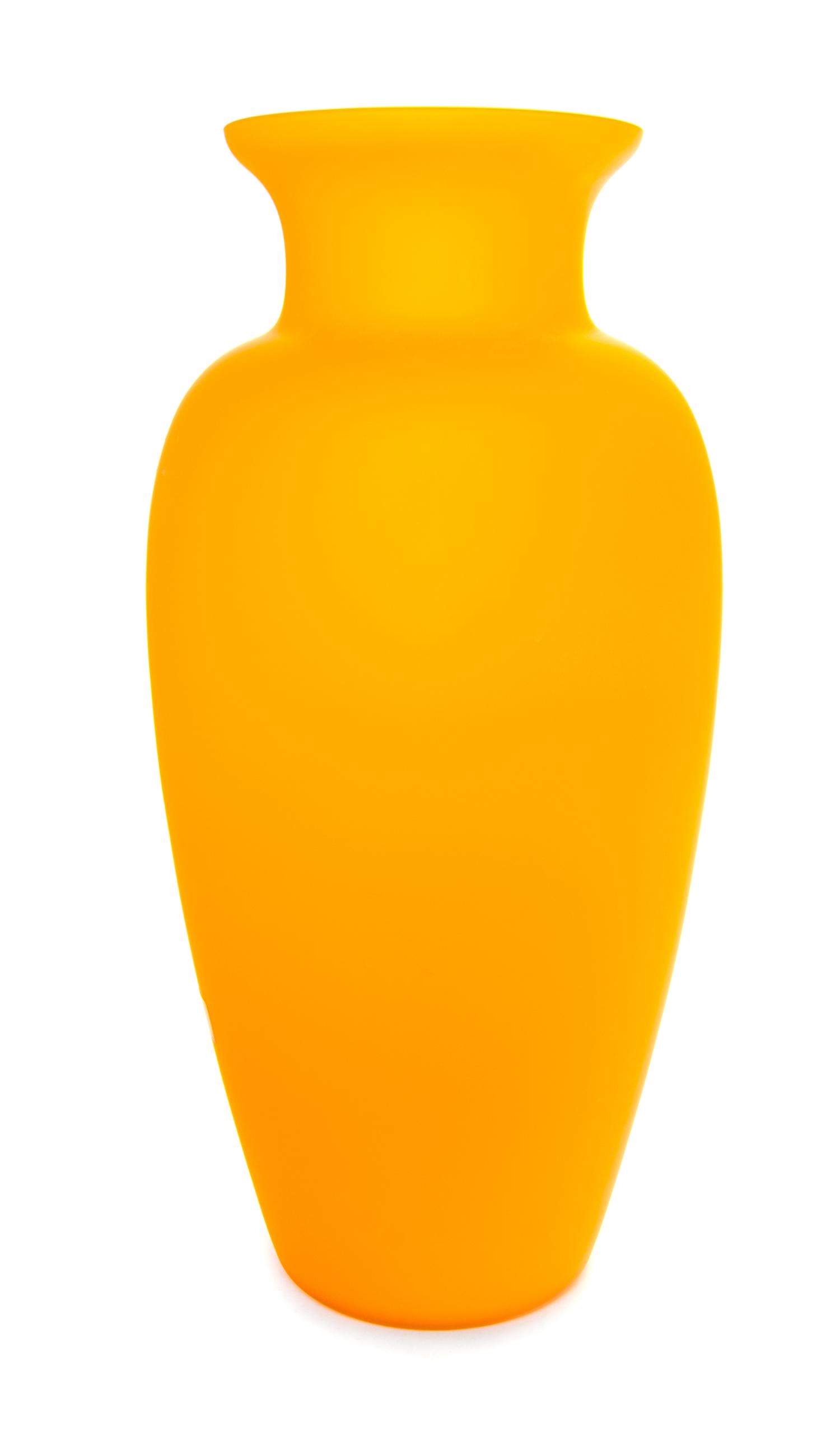 An Italian Glass Vase Height 19 7/8 inches.