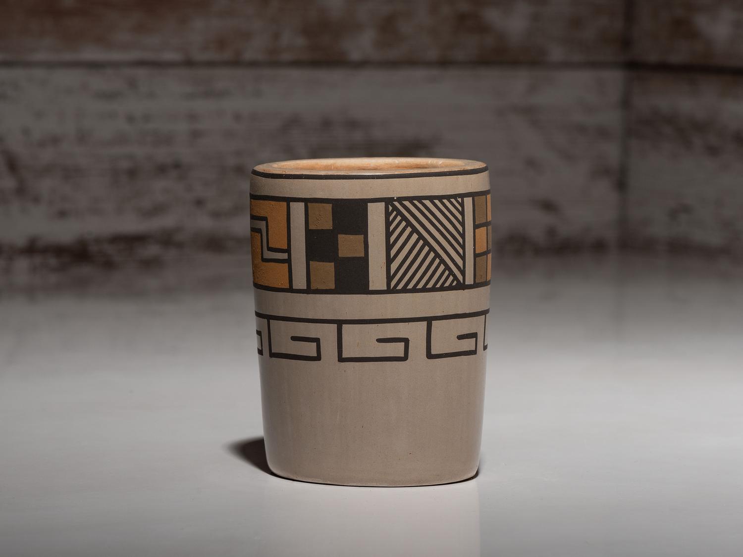 Polished Polychrome Pottery Cup