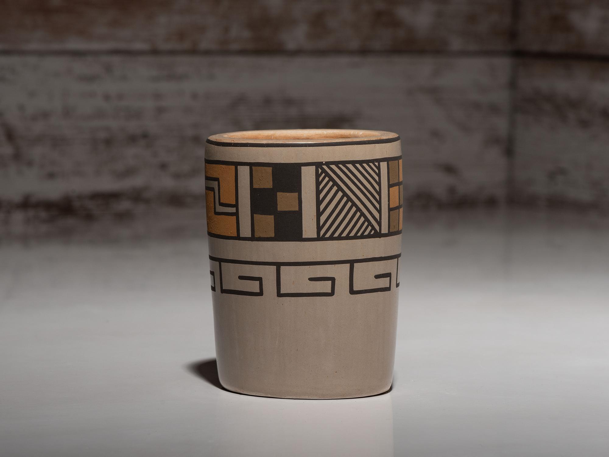 Polished Polychrome Pottery Cup