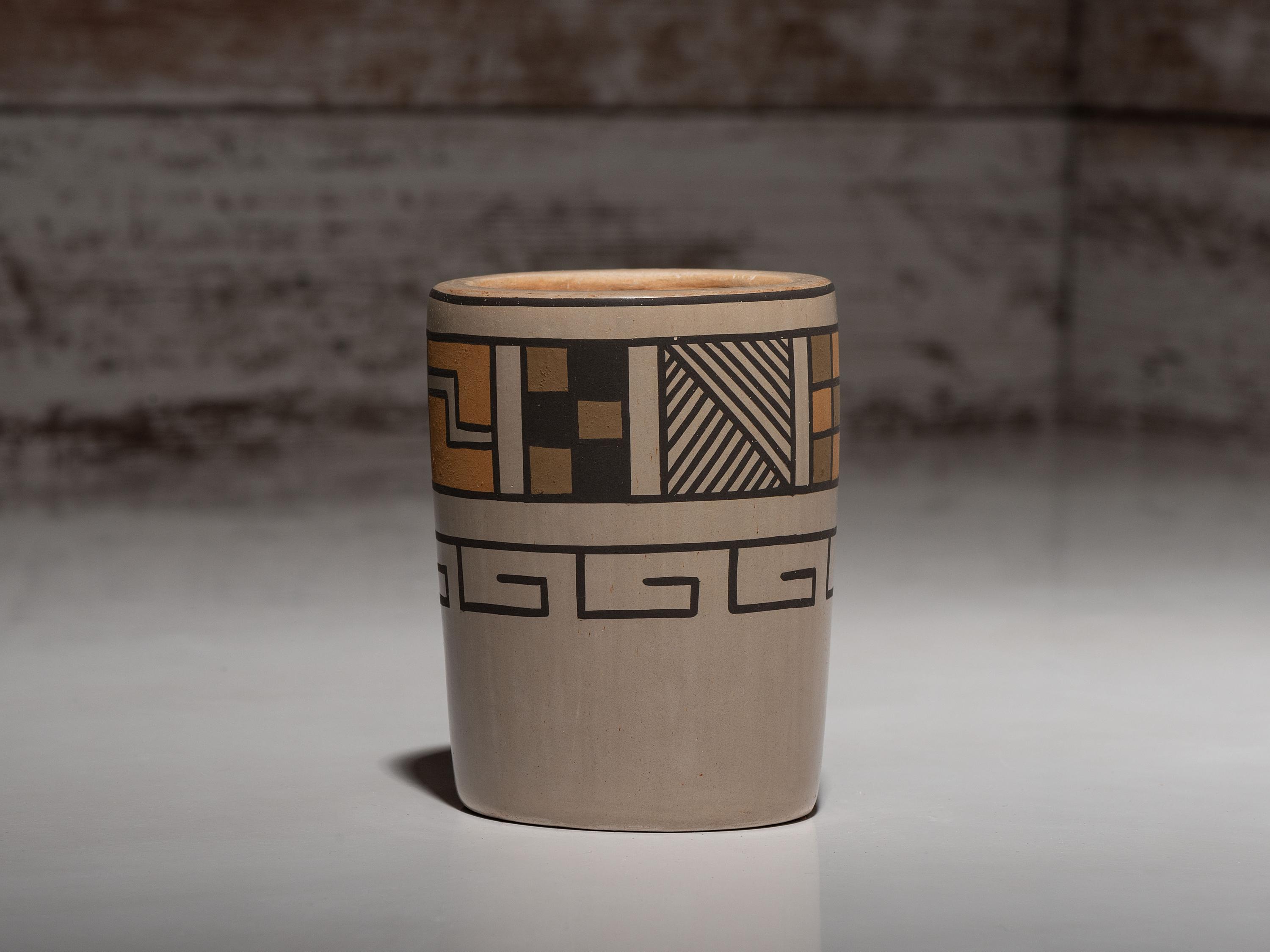 Polished Polychrome Pottery Cup