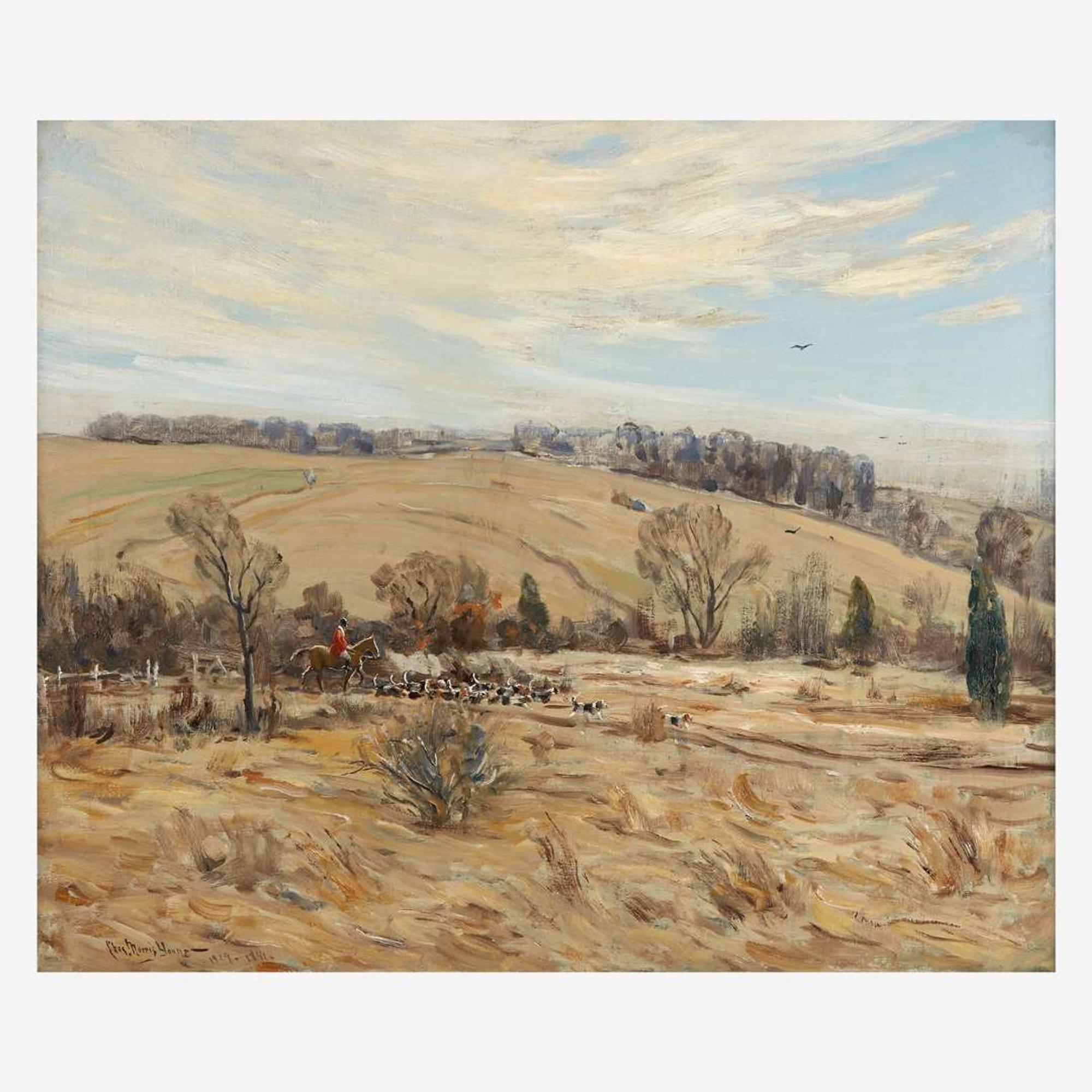 Charles Morris Young (American, 1869–1964) Huntsman and Hounds (Echo Valley)