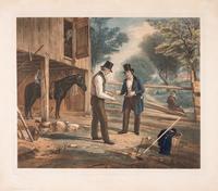 MOUNT, William Sidney (1807-1868), after. -- Soulange Teissier, lithographer. Coming to the Point . New York: William Schaus, 1855.