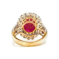 TREATED RUBY AND DIAMOND RING