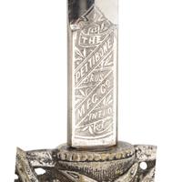 Improved Order of Red Men Fraternal Sword Named to Elisha Pease (Three Time Texas Governor)