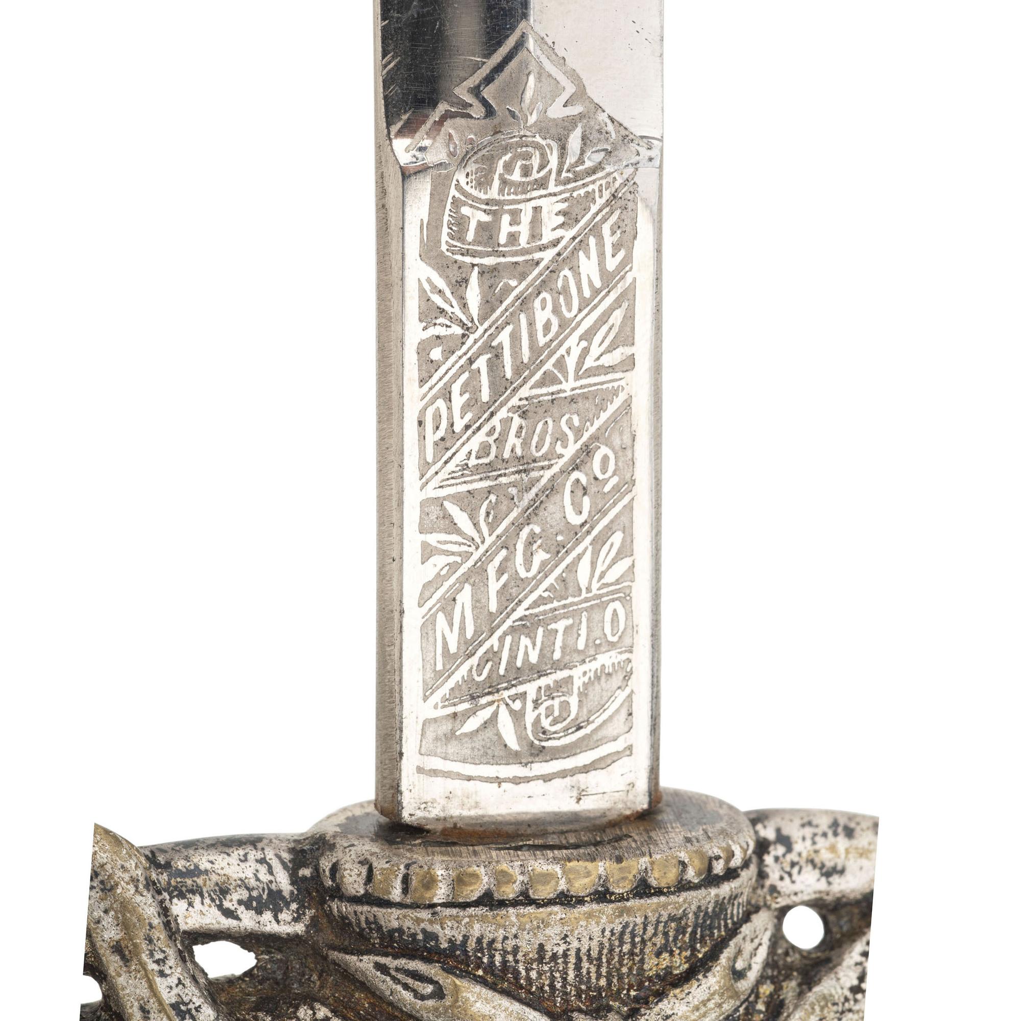 Improved Order of Red Men Fraternal Sword Named to Elisha Pease (Three Time Texas Governor)