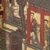 A Chinese Eight-Panel Coromandel Screen, Qing Dynasty 清乾隆乙未（1775）款 款彩鹤鹿同春图八扇屏