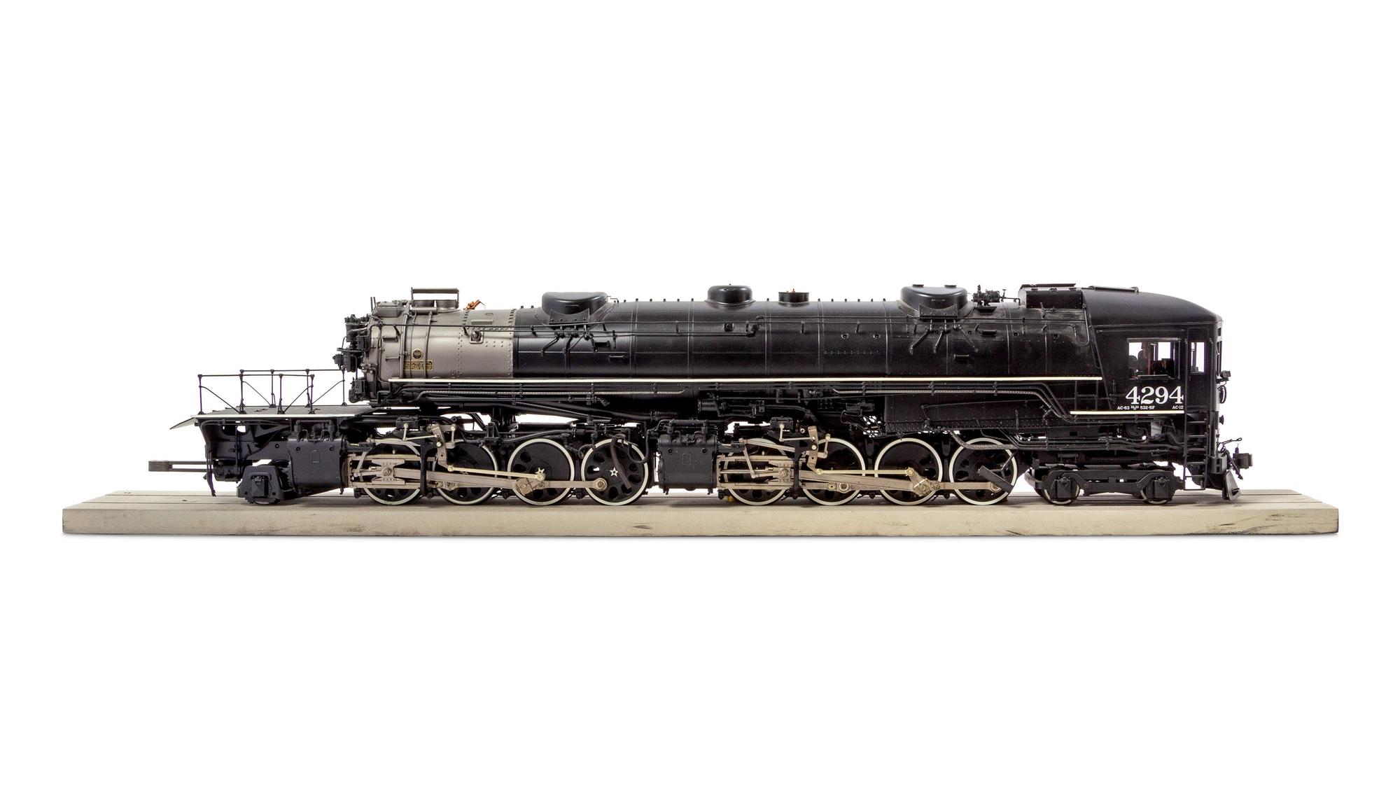 An Accucraft Polychrome 1-Gauge Southern Pacific Lines 2-8-8-4 Locomotive and Tender