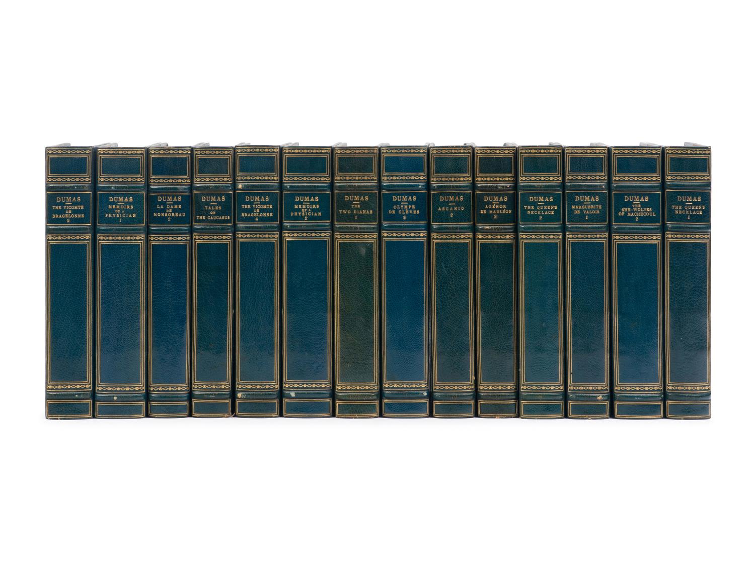 [BINDINGS]. DUMAS, Alexandre (1802-1870). The Romances . London and Boston: J.M. Dent; Little, Brown, & Co., 1893-1898.