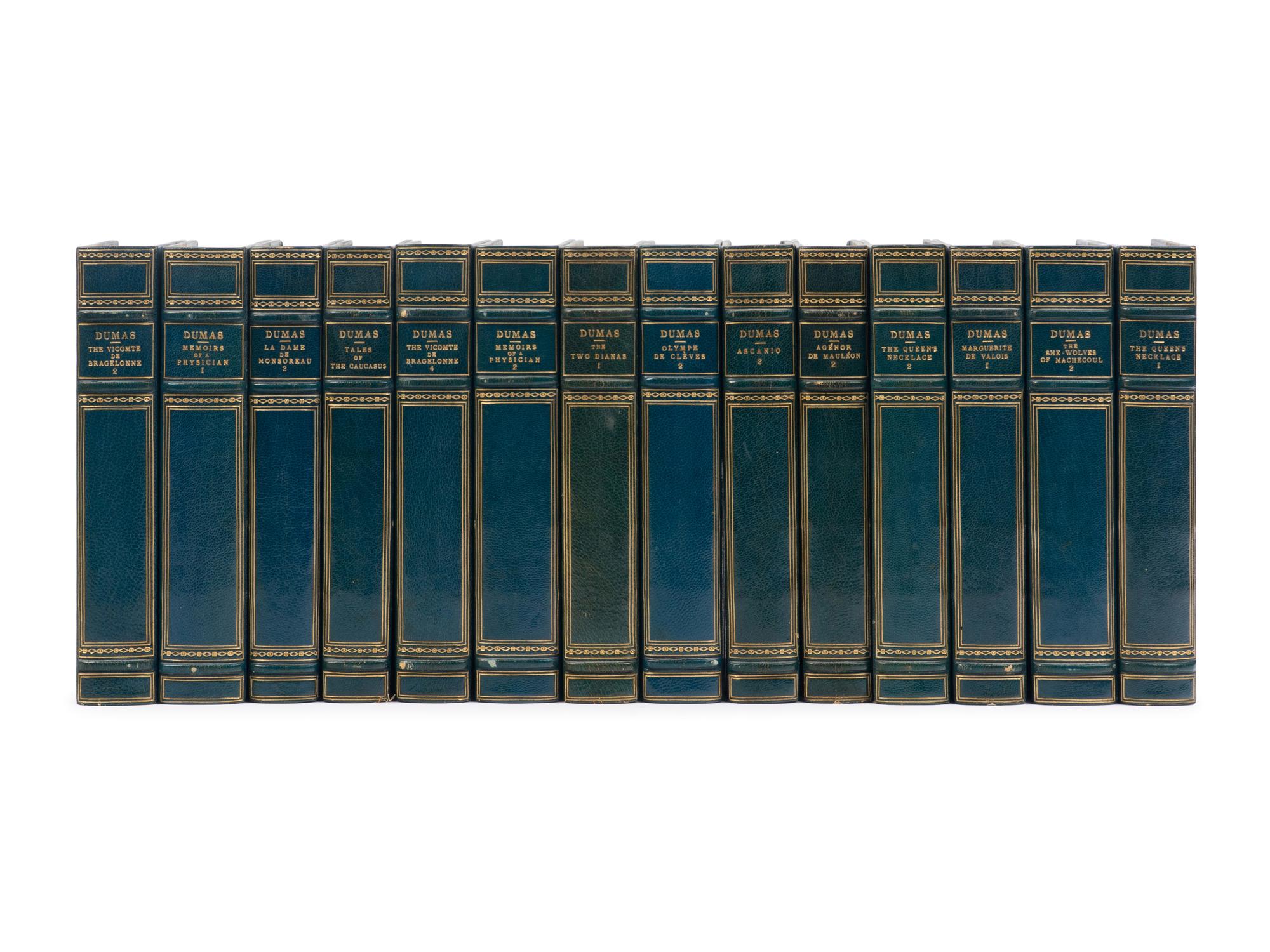 [BINDINGS]. DUMAS, Alexandre (1802-1870). The Romances . London and Boston: J.M. Dent; Little, Brown, & Co., 1893-1898.