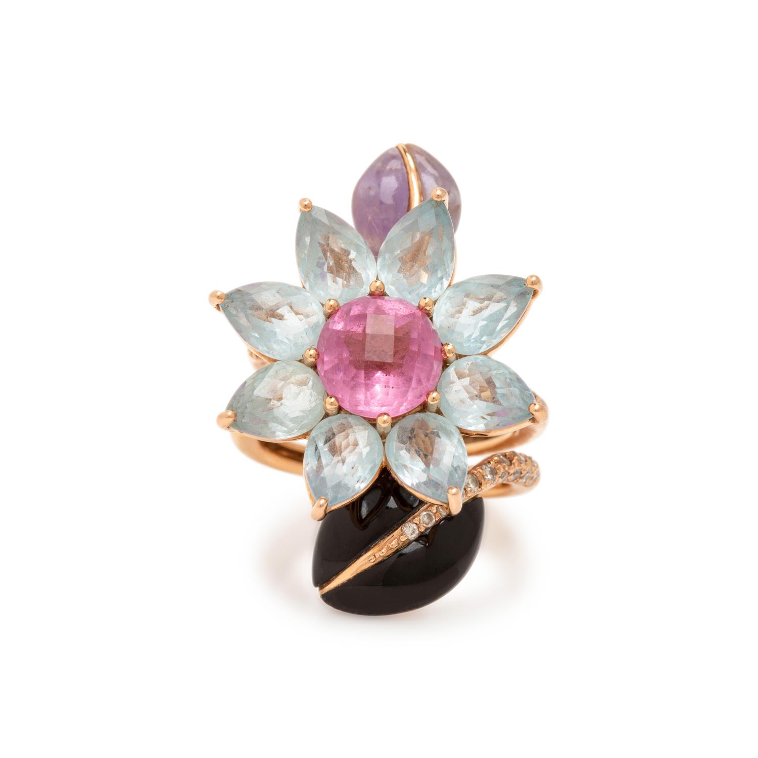 Multigem Flower Ring