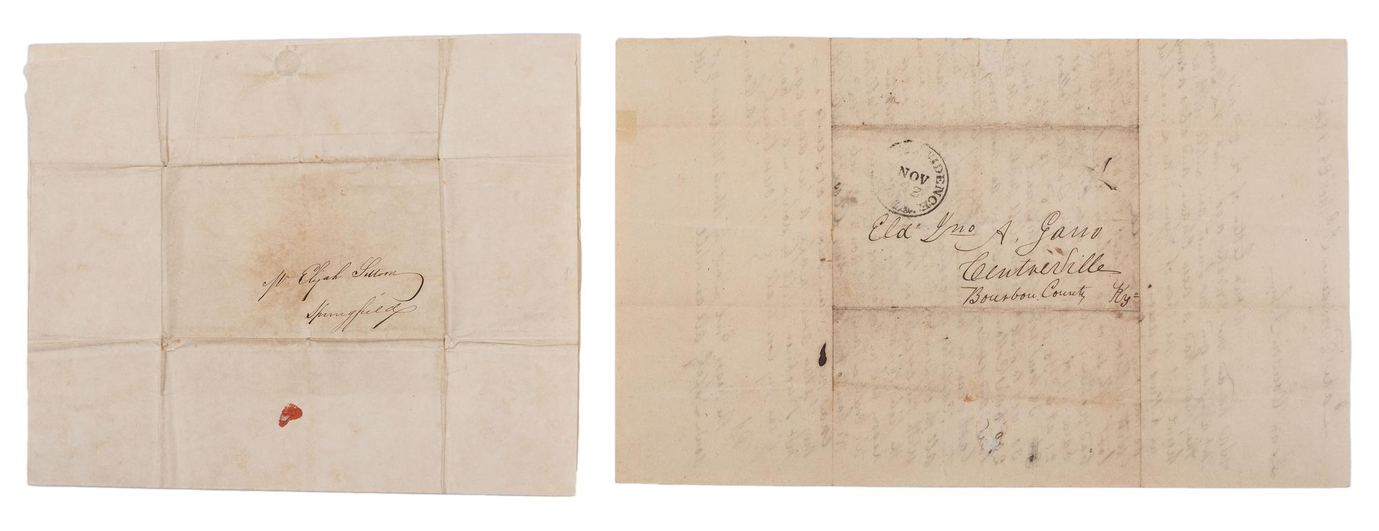 [SLAVERY & ABOLITION]. A group of 2 letters referencing enslaved people, comprising: