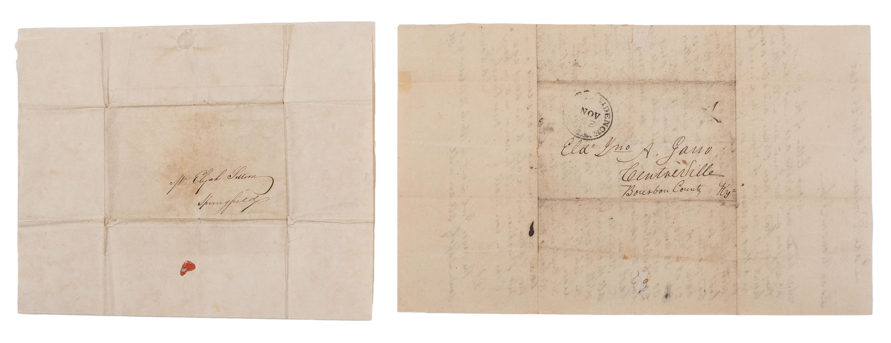 [SLAVERY & ABOLITION]. A group of 2 letters referencing enslaved people, comprising: