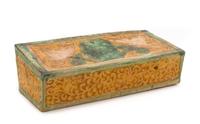 A Sancai Glazed Pottery Pillow Height 3 3/4 x width 13 x depth 5 5/8 inches.