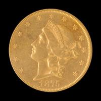 A United States 1875-CC Liberty Head $20 Gold Coin