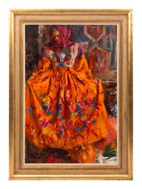 Wedding Dress & Pumpkins