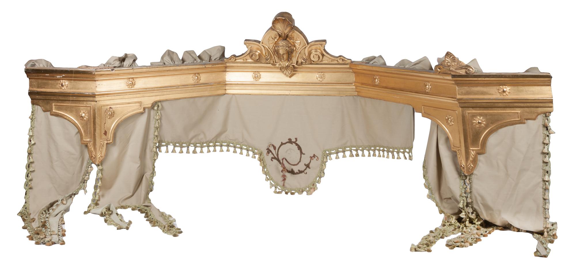 A Victorian Giltwood Valance Width 96 inches.