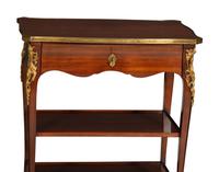 Two Louis XV Style Gilt Metal Mounted Mahogany Side Tables