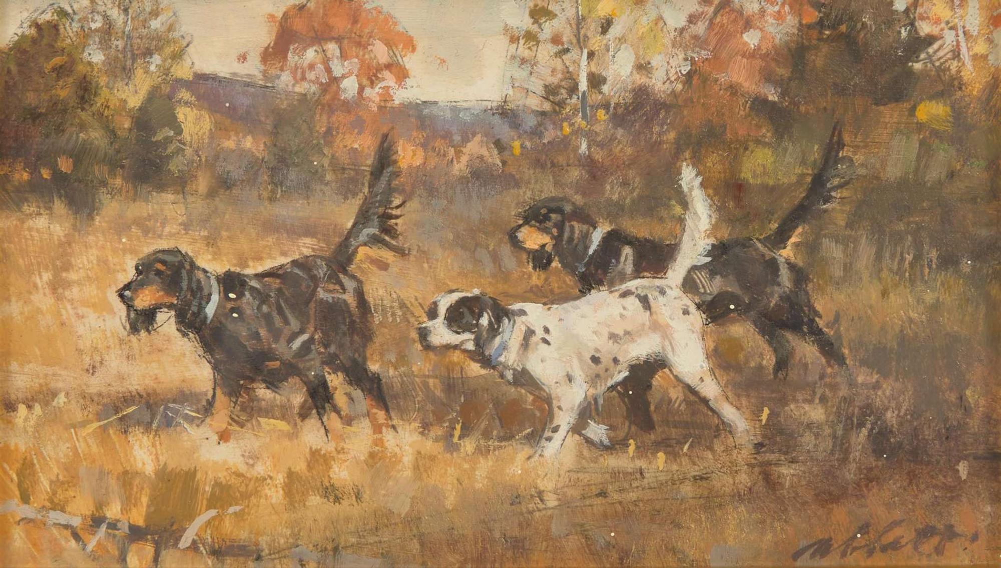 Robert Kennedy Abbett (American, 1926–2015) - Pointing Setters on the Hunt
