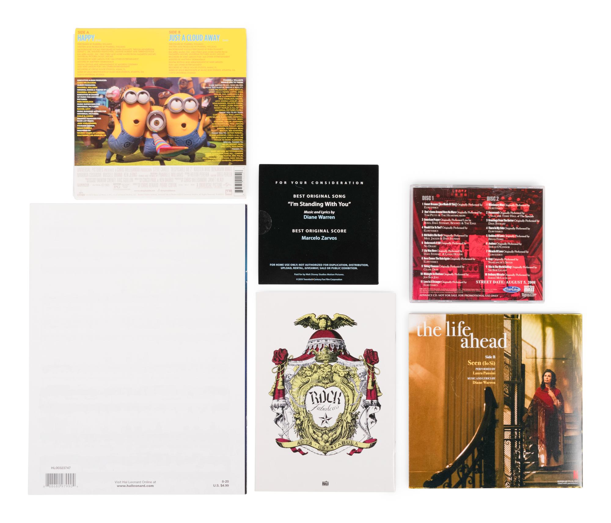 (Film Scores) A group of musical scores and soundtracks, comprising: