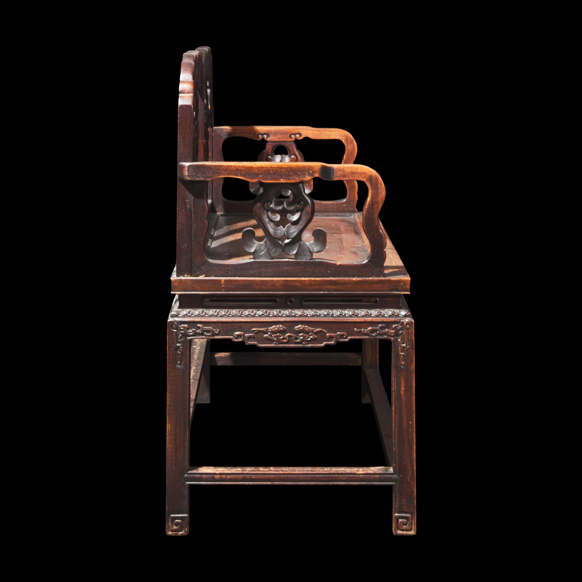 A Chinese Hardwood Settee, First Half 20th Century 民國 硬木扶手椅