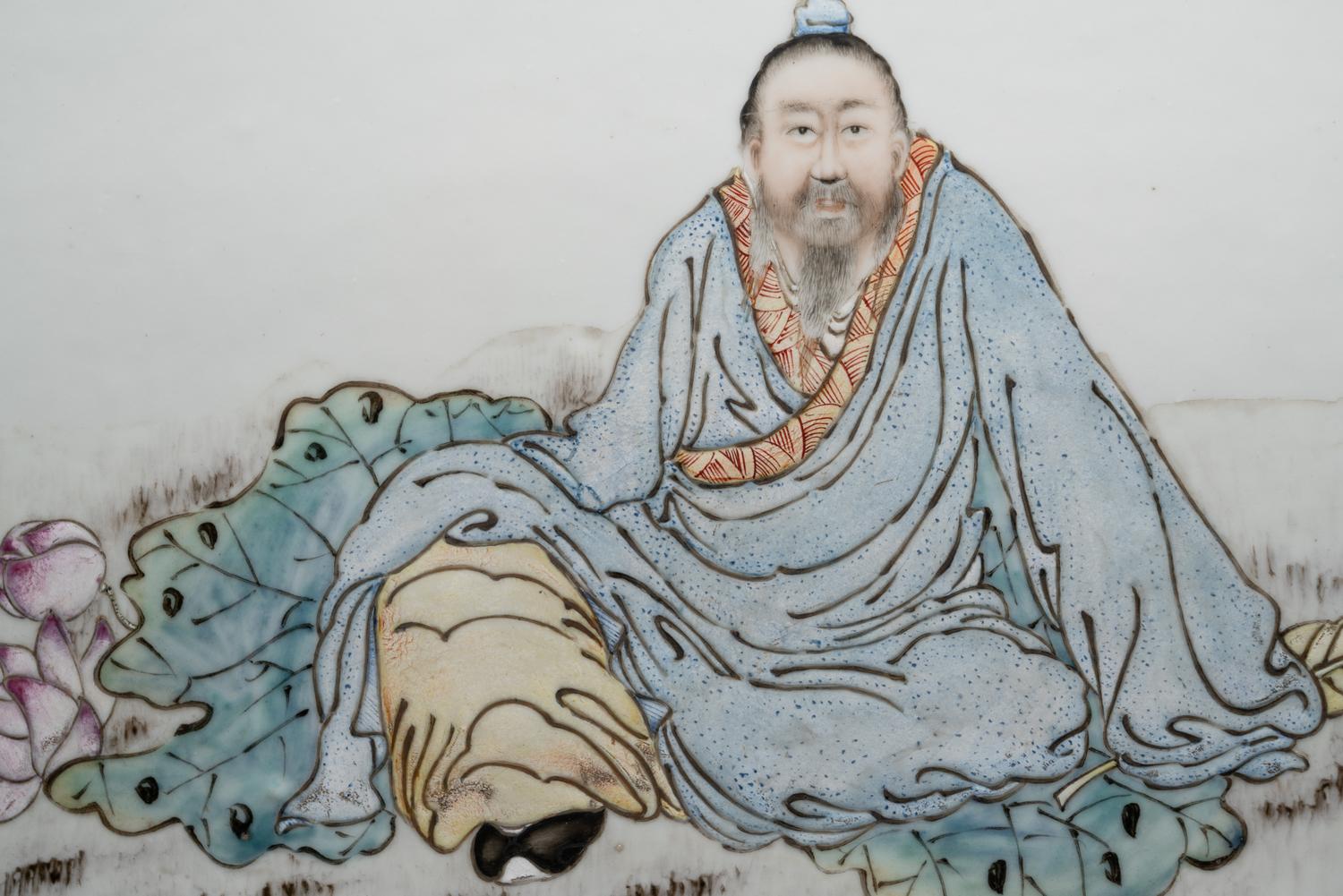 Two Chinese Famille Rose Porcelain Plaques
