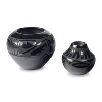 Santana and Adam Martinez (San Ildefonso, 1909-2002 / 1903-2000) — Blackware Pottery