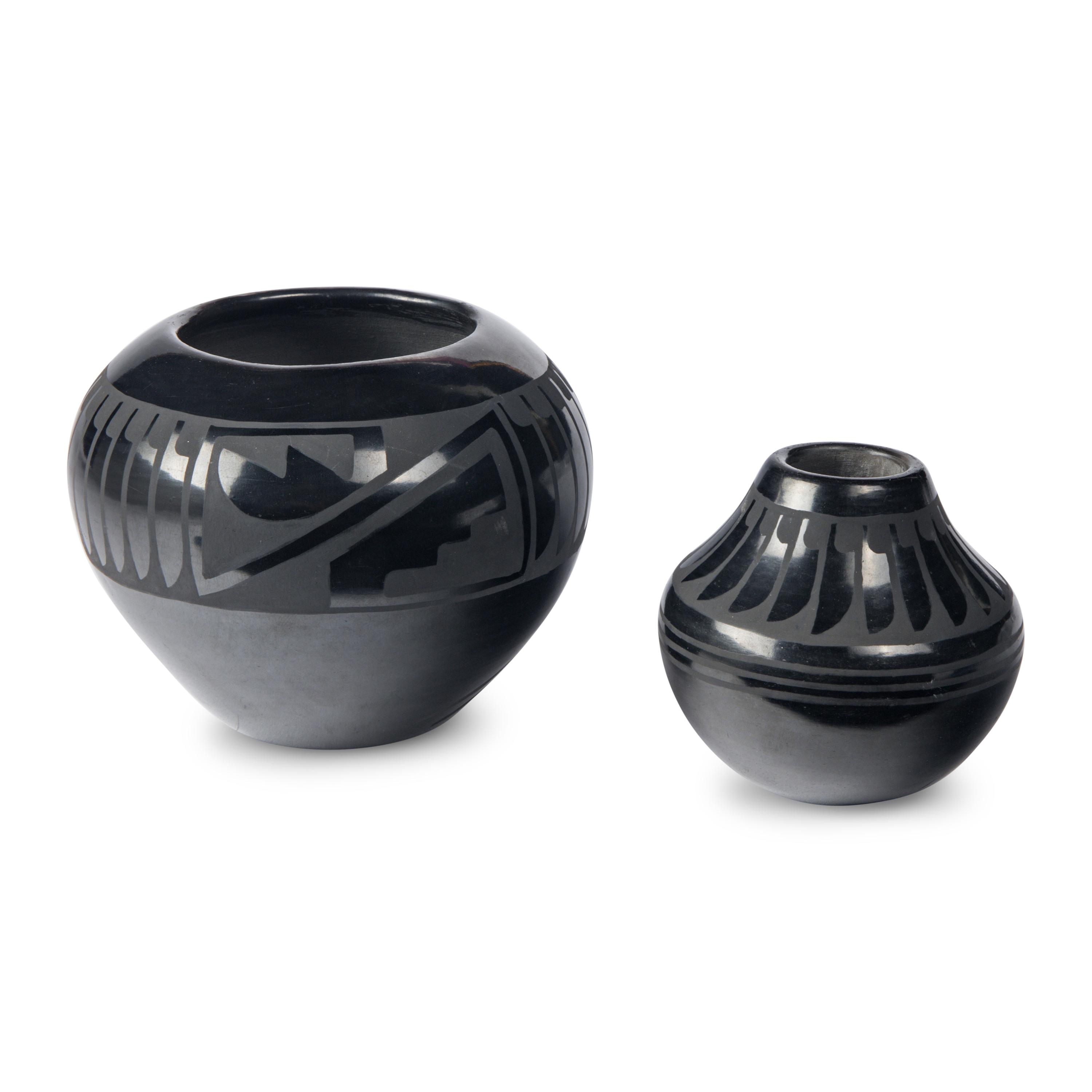 Santana and Adam Martinez (San Ildefonso, 1909-2002 / 1903-2000) — Blackware Pottery