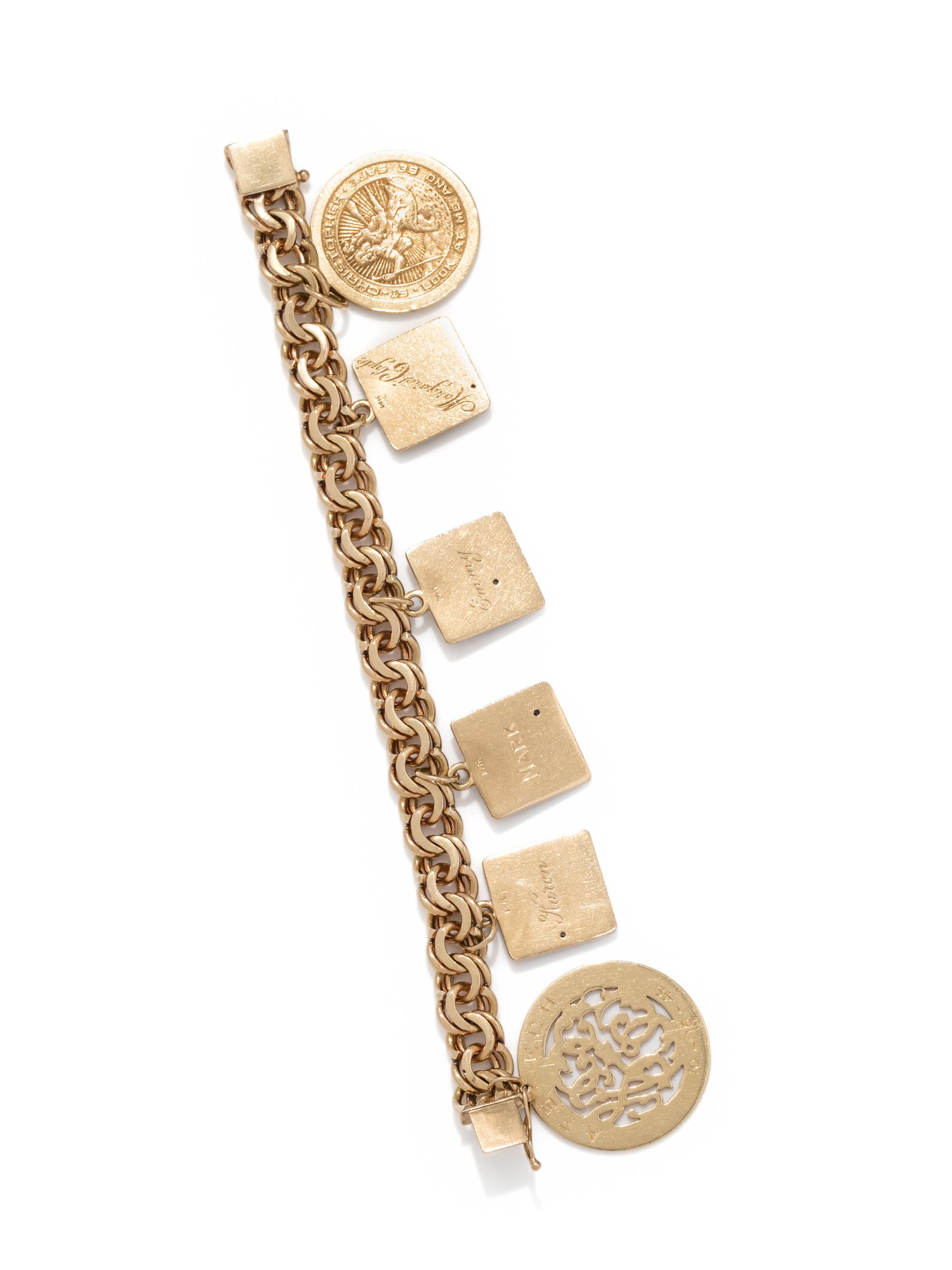 YELLOW GOLD CHARM BRACELET