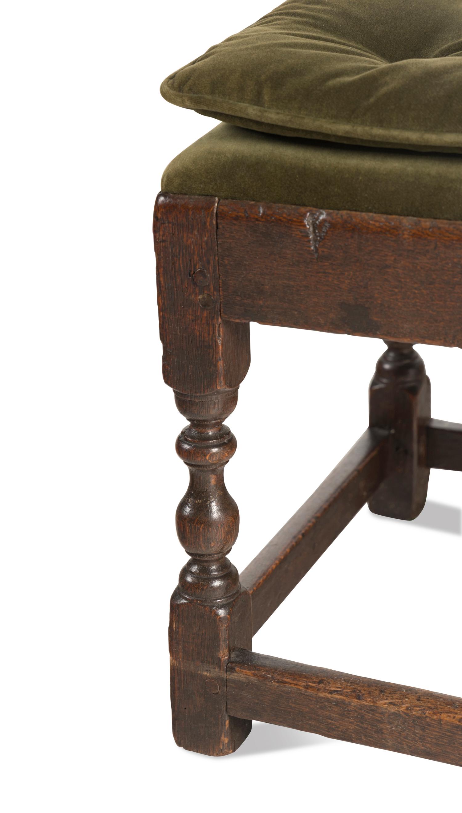 A William and Mary Oak Stool