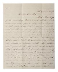 [CIVIL WAR]. Soldier's letter featuring graphic descriptions of dying soldiers from the US General Hospital in Hilton Head, SC. 19-23 February 1864.