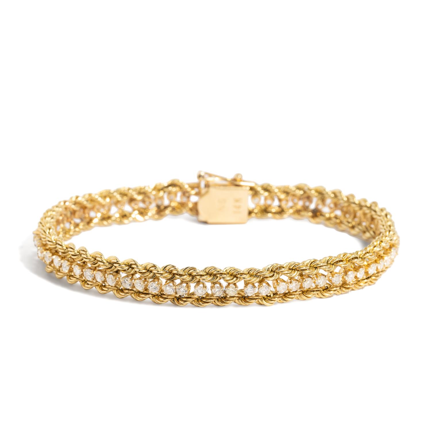 YELLOW GOLD AND DIAMOND BRACELET