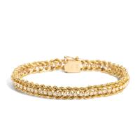 YELLOW GOLD AND DIAMOND BRACELET