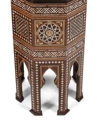 A Pair of Levantine Marquetry Octagonal Side Tables