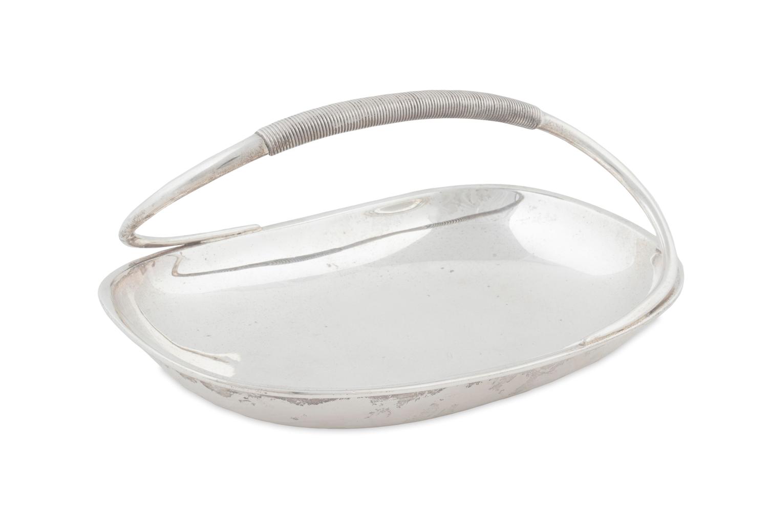 A Danish Silver Mid-Century Modern Basket — Carl Cohr, Denmark, 20th Century