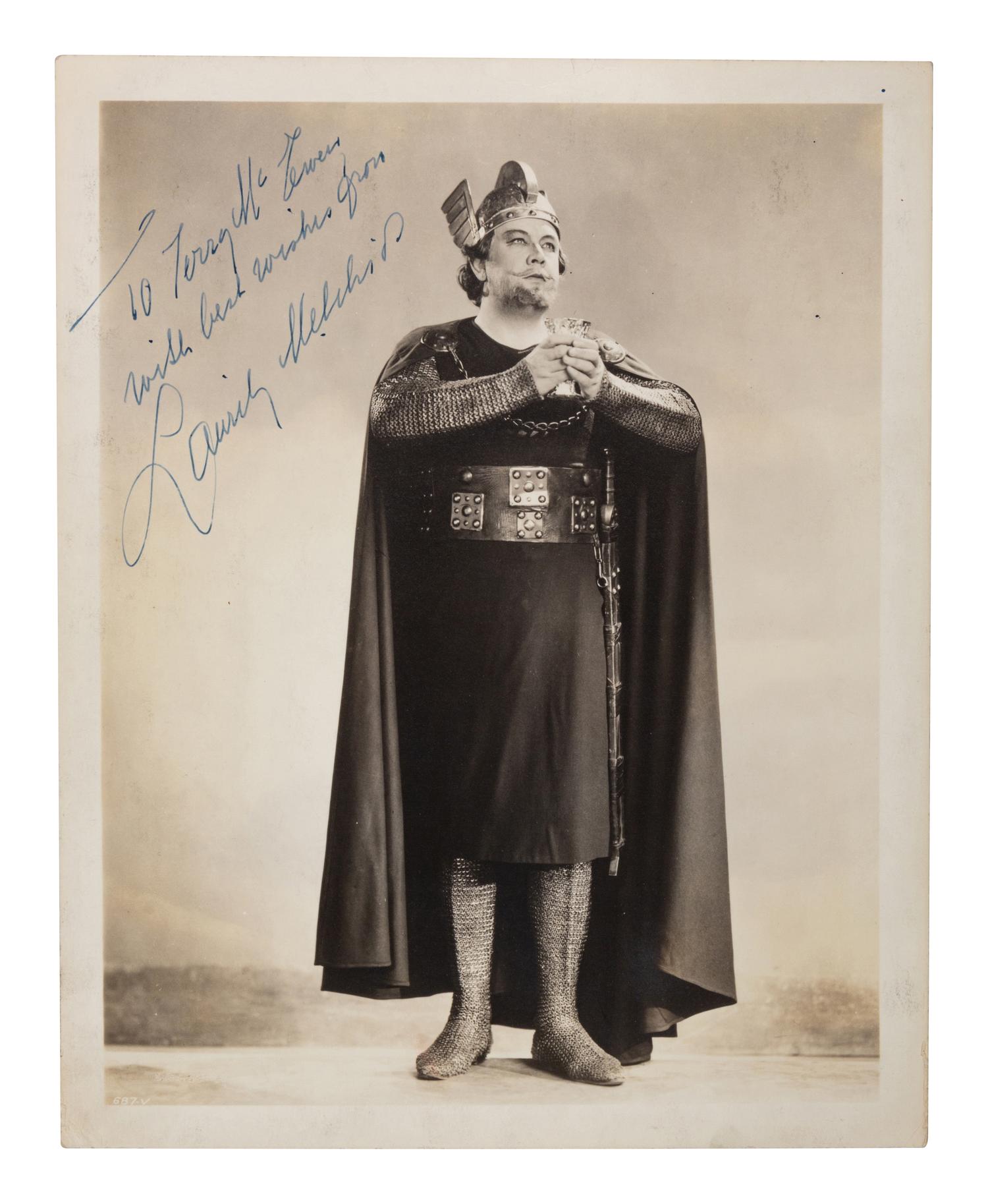 [20TH-CENTURY OPERA SINGERS]. A group of 6 photographs of opera singers from the 1940s, most signed and inscribed, comprising images of: