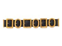 Chanel, Black Elastic & Gold-Tone Buckle Collar