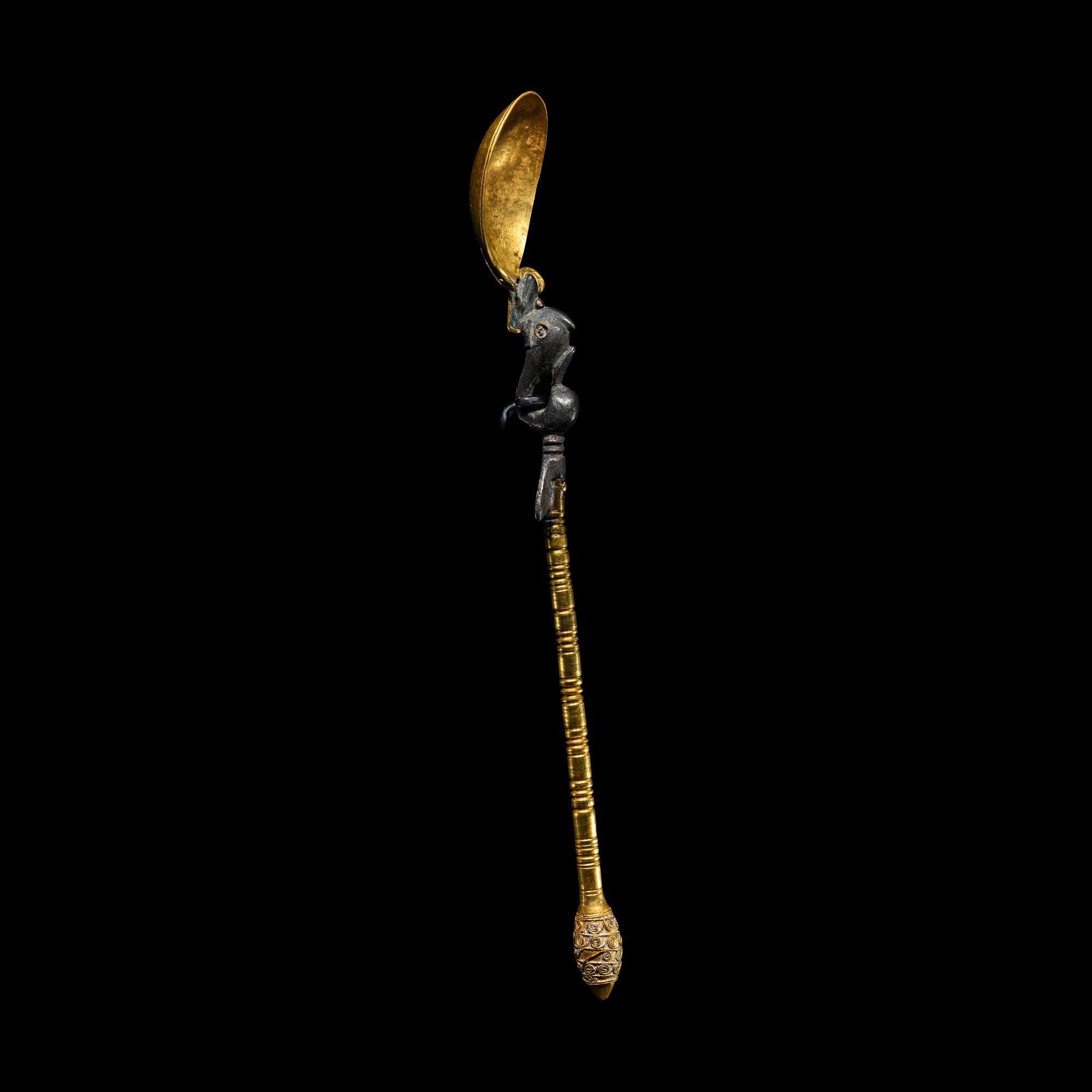 A Roman Gold and Silver Liturgical Spoon