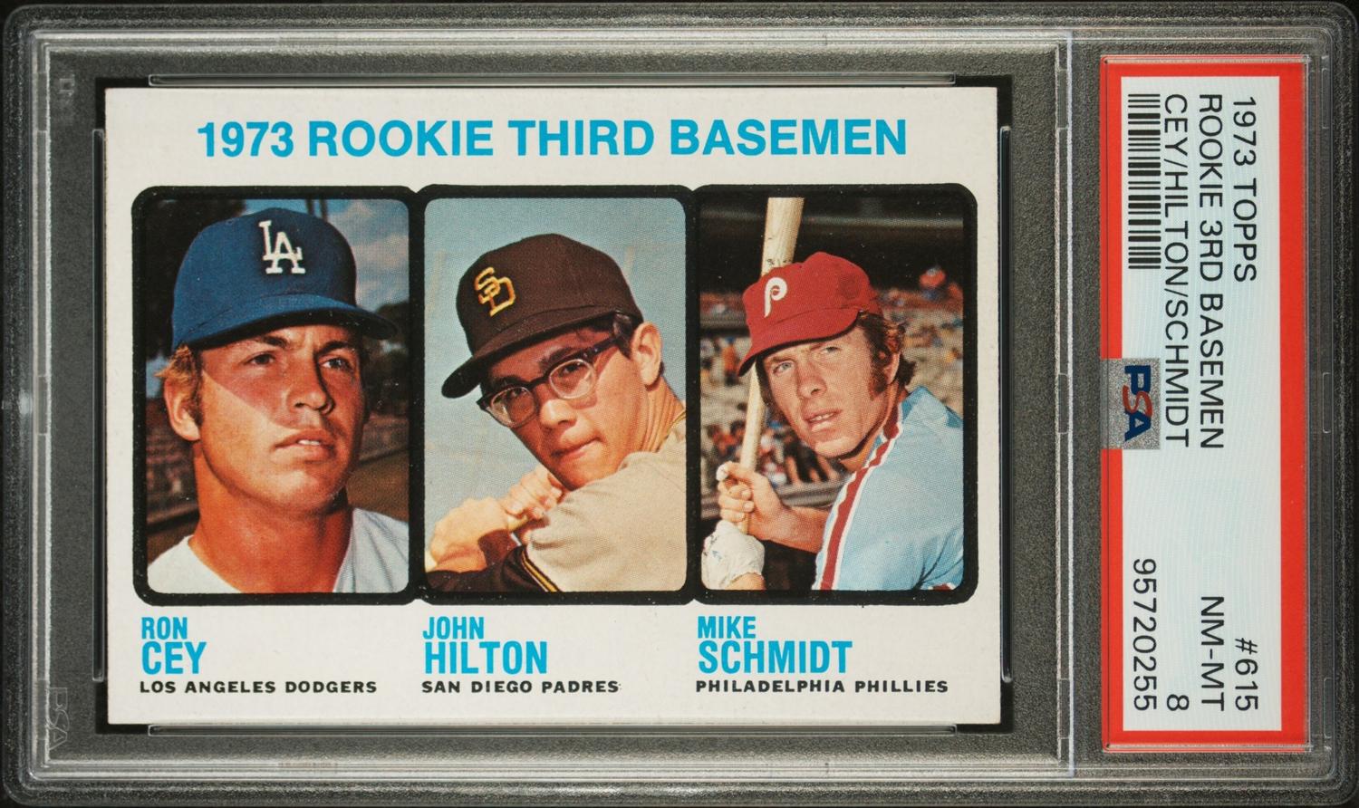 A 1973 Topps Mike Schmidt Rookie Baseball Card No. 615 (PSA 8 NM-MT)